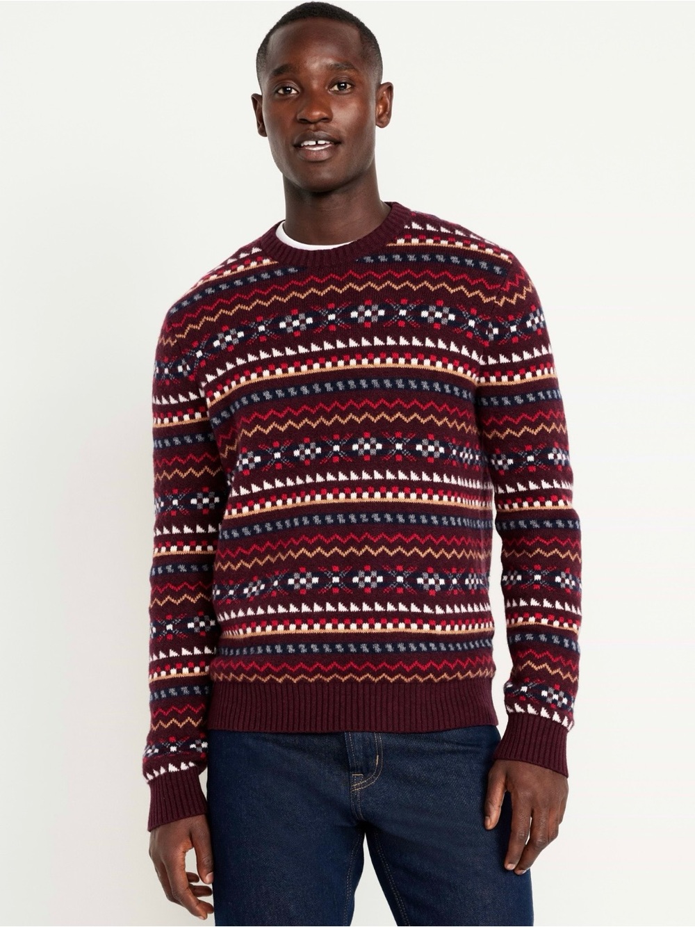 NWT old navy gender neutral multi color Crew-Neck Sweater men’s l, women’s xl